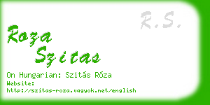 roza szitas business card